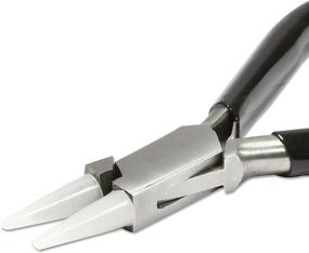 img 1 attached to 🔧 The Beadsmith Double Round Nose Nylon Jaw Pliers: 5 inches (127mm) - Black PVC Handle, Comfort Grip - Protects Wire During Bending and Looping