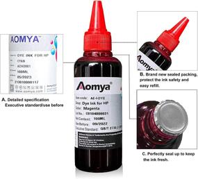 img 3 attached to 🖨️ Aomya Набор для заправки чёрнил 5x100 мл для Canon 250, 251, 270, 271, 280, 281, 1200, 2200 - PG240, CL241, PG245, CL246, PG210 - Перезаправляемые картриджи с системой CIS CISS с 5 шприцами (PBK, BK, C, M, Y)