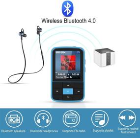 img 2 attached to 🎧 Ultimate Clip MP3 Player: AGPTEK 16GB Bluetooth with Sweatproof Silicone Case, Armband, FM Radio, FM Recording, and Expandable Storage