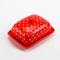 ceramic butter dish with lid - stylish container логотип