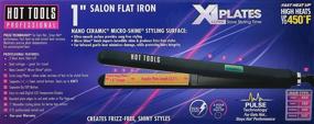 img 1 attached to 🔥 Professional Styling Made Easy: Hot Tools Nano Ceramic Digital Flat Iron with Extra-long Plates, 1 Inch for Effortless Hair Perfection