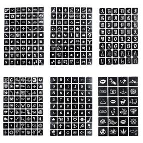 img 2 attached to 🎨 Premium Temporary Tattoo Stencils: 778pcs Designs for Kids, Teens & Adults - 20 Sheets Reusable Glitter Tattoo Kit with Face and Body Templates