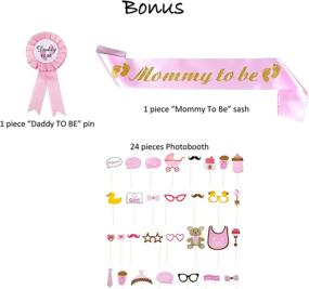 img 1 attached to 🎀 All in One Baby Shower Decorations for Girls - 242-Piece Party Supplies Set: It's a Girl Banners, Lanterns, Honeycomb Balls, Paper Fans, Balloon Set, Sash, Pin, Tableware, Napkins - Complete, Easy Setup, Serves 24 Guests - Antsik'Aby