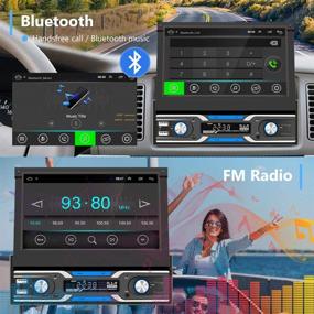 img 3 attached to 🚗 Podofo Android Single Din Touchscreen Car Stereo with GPS, 7 inch Flip Out Radio, Bluetooth, Backup Camera Support, USB, FM Aux-in, WiFi, Mirror Link for iOS/Android Phone