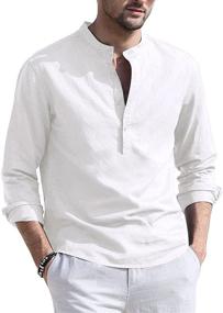 img 3 attached to HWILEGEND Men's Casual Cotton Button Henleys Clothing