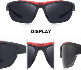 img 1 attached to 🕶️ CURY PROTECH Men's Polarized Sunglasses: Ultimate Sports Eyewear for Cycling, Fishing, and Golf with TR90 Superlight Frame