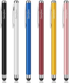 img 4 attached to 🖊️ High Precision Stylus Pens for Touch Screens - 6 Pack Capacitive Stylus by StylusHome for iPad, iPhone, Tablets, Samsung Galaxy & Universal Touch Screen Devices