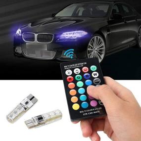 img 2 attached to 🌈 Impressive ICBEAMER T10 194 168 w5w RGB LED Remote Atmosphere Light Bulbs: Strobe, 16 Colors, Perfect Replacement for Map, Dome, License Plate, and Parking Illumination