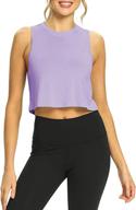 👚 fashionable mippo workout crop tops: stylish flowy cropped muscle tanks for women's athletic shirts логотип