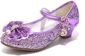 img 2 attached to 💫 Sparkling Mowoii Glitter Wedding Princess Toddler Girls' Shoes and Flats: Shine on her big day!