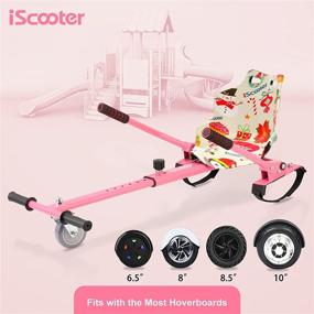 img 3 attached to 🛴 iScooter Q1 Hoverboard Seat Attachment - Transform Your Two Wheel Self Balancing Scooter into a Durable Rubber Wheel Hoverboard Go Kart for Kids/Adults