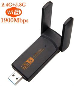 img 4 attached to 📶 XVZ USB WiFi адаптер, 1900Мбит/с Двухдиапазонный 2.4G/5G Беспроводной адаптер, Мини-карта WiFi-сети Донгл для ноутбука/настольного компьютера/ПК, Поддержка Windows 10/8/8.1/7