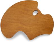 new wave expressionist confidant hand held wood artist palette - a natural stain for left-handed artists logo