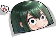 аниме-наклейка tsuyu asui academia логотип