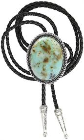 img 4 attached to 🤠 Authentic Turquoise Western Cowboy Novetly Neckties - Stand Out with Men's Accessories