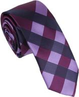 👔 dan smith dae7c10d checkered microfiber boys' neckties - stylish and durable accessories logo