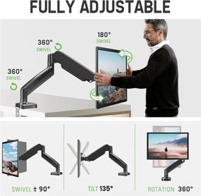 img 3 attached to 💻 Enhance Your Workspace with the MOUNTUP Single Monitor Desk Mount - Adjustable Gas Spring Arm, VESA Mount, and Sturdy Base for Screens up to 32 inch (MU0004)