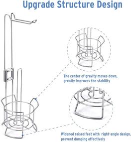 img 3 attached to Удобный и стильный напольный держатель для туалетной бумаги от AmazerBath - отделка хромом