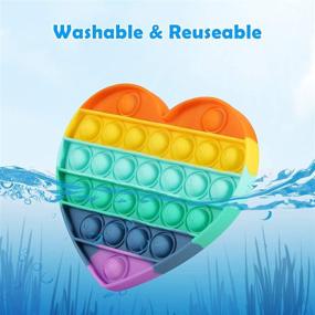 img 1 attached to 🌈 Rainbow Silicone Stress Relief Materials by Kexle