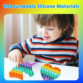 img 4 attached to 🌈 Rainbow Silicone Stress Relief Materials by Kexle