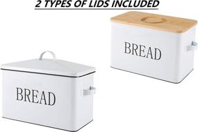 img 3 attached to 🍞 Kitchen Countertop Bread Box - Extra Large Bread Boxes for Kitchen Counter with Cutting Board Lid - Bread Storage Solution for Kitchen - Farmhouse Style