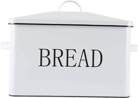 img 1 attached to 🍞 Kitchen Countertop Bread Box - Extra Large Bread Boxes for Kitchen Counter with Cutting Board Lid - Bread Storage Solution for Kitchen - Farmhouse Style