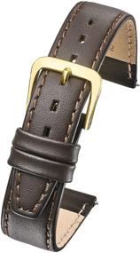 img 3 attached to Genuine Leather Watch Band Stitched: Timeless Style and Durability