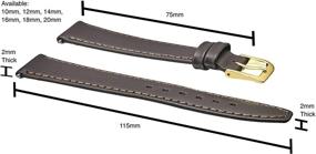 img 2 attached to Genuine Leather Watch Band Stitched: Timeless Style and Durability