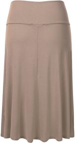 img 2 attached to 👗 Легкая юбка с эластичным поясом FLORIA для женщин: стильная одежда для комфорта и универсальности