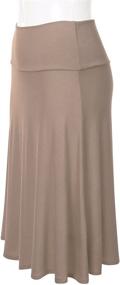img 3 attached to 👗 Легкая юбка с эластичным поясом FLORIA для женщин: стильная одежда для комфорта и универсальности
