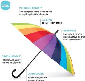 img 3 attached to 🌈 Classic Totes Rainbow Auto Open Umbrella