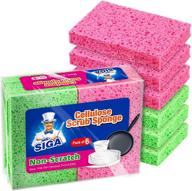 mr.siga non-scratch scrub sponges: gentle kitchen dish scrubbers - 12 pack logo