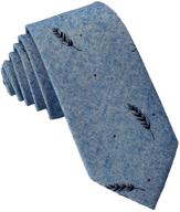 stylish kebocis cotton leaves printed necktie: elevate your look with nature's finest logo