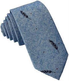 img 3 attached to Stylish Kebocis Cotton Leaves Printed Necktie: Elevate Your Look with Nature's Finest