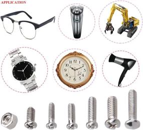 img 3 attached to 🔩 1000PCS ETopLike Stainless Steel Screw & Nut Set Assortment Kit with Mini 3 in 1 Screwdriver Keychain for Glasses/Cellphone/Watches - M1 M1.2 M1.4 M1.6 | Repair Tool