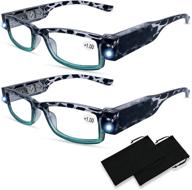 🔍 enhanced reading experience with led-lighted magnifier nighttime reader glasses logo