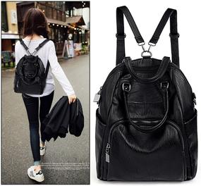 img 3 attached to Versatile UTO Backpack: Convertible Rucksack Crossbody for Trendy Women's Handbags & Wallets
