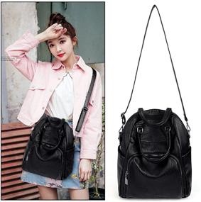 img 2 attached to Versatile UTO Backpack: Convertible Rucksack Crossbody for Trendy Women's Handbags & Wallets