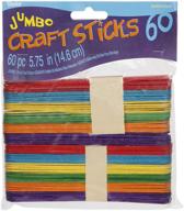 🔨 diy wood craft sticks, darice assorted 9150-86, 5-3/4-inch, colorful pack logo