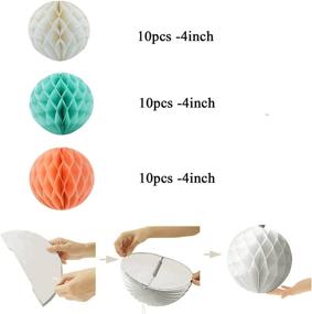 img 1 attached to YLYs Love Honeycomb Decoration 30Pcs 4Inch Event & Party Supplies