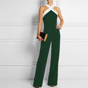 img 2 attached to 👗 IBTOM CASTLE Women's Sleeveless Jumpsuit Clubwear Apparel