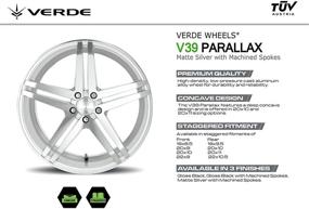 img 3 attached to Verde Wheels Parallax Matte Silver/Machined Wheel (19 X 8