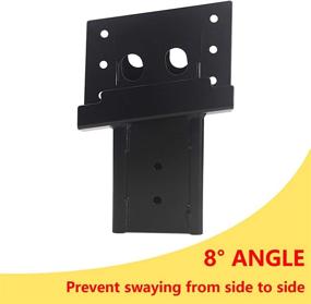 img 2 attached to 🔩 A-KARCK Heavy Duty Steel Compound Angle Brackets 4x4, 4PCS - Multi-Use Outdoor Platform Brackets for Observation Decks and Deer Stand, Black Coated