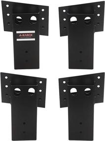 img 4 attached to 🔩 A-KARCK Heavy Duty Steel Compound Angle Brackets 4x4, 4PCS - Multi-Use Outdoor Platform Brackets for Observation Decks and Deer Stand, Black Coated
