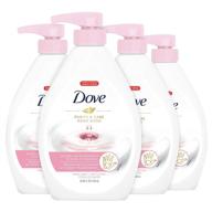 🕊️ dove hand wash: white peach and tea, hygiene and moisture locking, 18.5oz (4 pack) logo