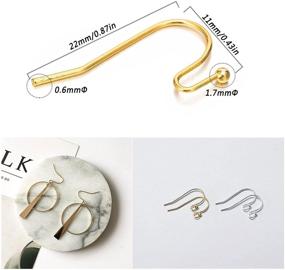 img 1 attached to Sterling Silver Earring Hooks Kit: 200 PCS Fish Hooks, 450 pcs Hypoallergenic Making Set with Silicone Stoppers - Ideal for DIY Jewelry Making (Silver and Gold)