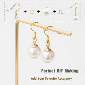 img 3 attached to Sterling Silver Earring Hooks Kit: 200 PCS Fish Hooks, 450 pcs Hypoallergenic Making Set with Silicone Stoppers - Ideal for DIY Jewelry Making (Silver and Gold)