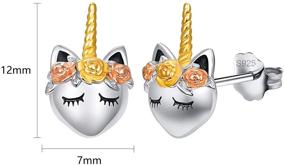 img 3 attached to 💎 Sterling Hypoallergenic Earrings: Perfect Daughter's Birthday Gift, Girls' Jewelry