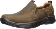 👞 skechers глидс доклэнд браун d medium: комфортные и стильные мужские туфли логотип