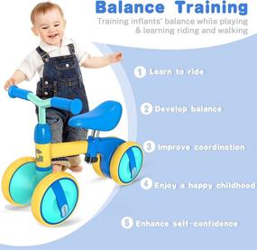 img 2 attached to 🚲 Gonex Baby Balance Bike - Riding Toys for 18-36 Month Old Boys and Girls, Cute Toddler Bike with Adjustable Seat and No Pedal, Ideal First Birthday Gifts